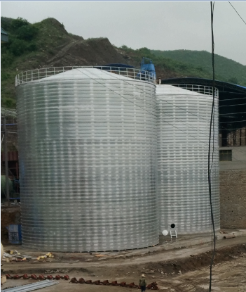 安平粮食钢板仓的安装全过程不用热焊接